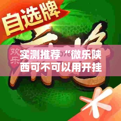 实测推荐“微乐陕西可不可以用开挂	”详细辅助