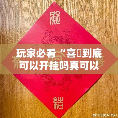 玩家必看“喜園到底可以开挂吗真可以装挂