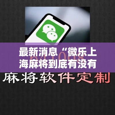最新消息“微乐上海麻将到底有没有透视”详细开挂玩法