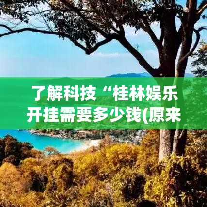 了解科技“桂林娱乐开挂需要多少钱(原来确实是有挂)