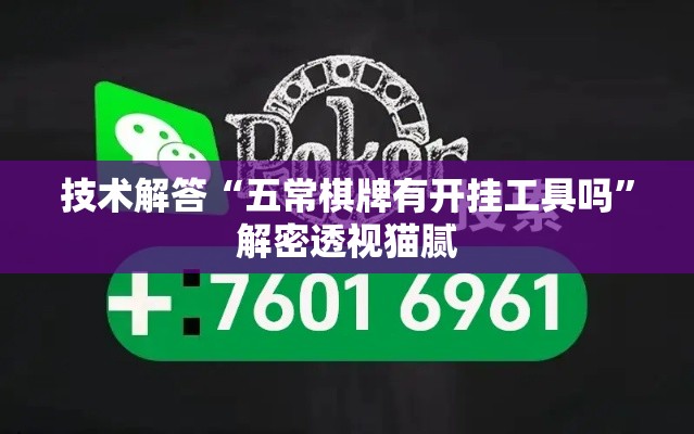 技术解答“五常棋牌有开挂工具吗”解密透视猫腻