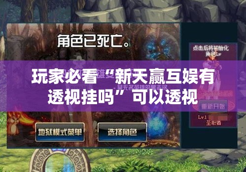 玩家必看“新天赢互娱有透视挂吗”可以透视