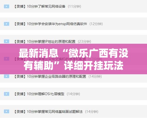 最新消息“微乐广西有没有辅助”详细开挂玩法