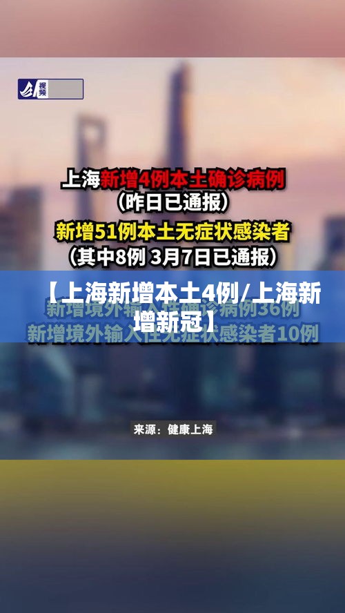 【上海新增本土4例/上海新增新冠】