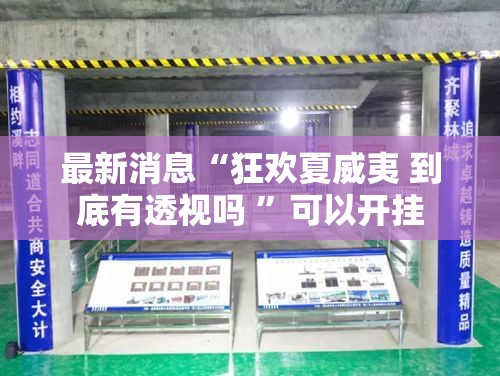 最新消息“狂欢夏威夷 到底有透视吗 ”可以开挂