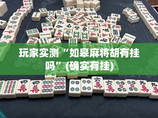 玩家实测“如皋麻将胡有挂吗	”(确实有挂)