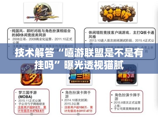 技术解答“嘻游联盟是不是有挂吗”曝光透视猫腻