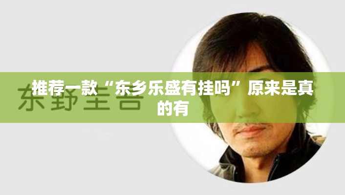 推荐一款“东乡乐盛有挂吗”原来是真的有