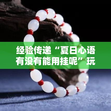 经验传递“夏日心语有没有能用挂呢	”玩家必备神器