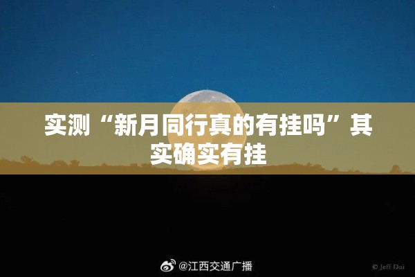 实测“新月同行真的有挂吗”其实确实有挂