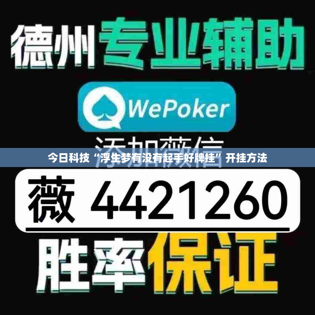 今日科技“浮生梦有没有起手好牌挂”开挂方法