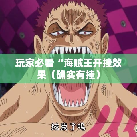 玩家必看“海贼王开挂效果(确实有挂) 玩家必看“海贼王开挂效果(确实有挂)