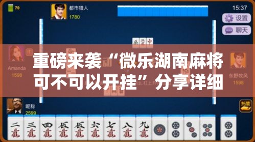 重磅来袭“微乐湖南麻将可不可以开挂”分享详细开挂教程