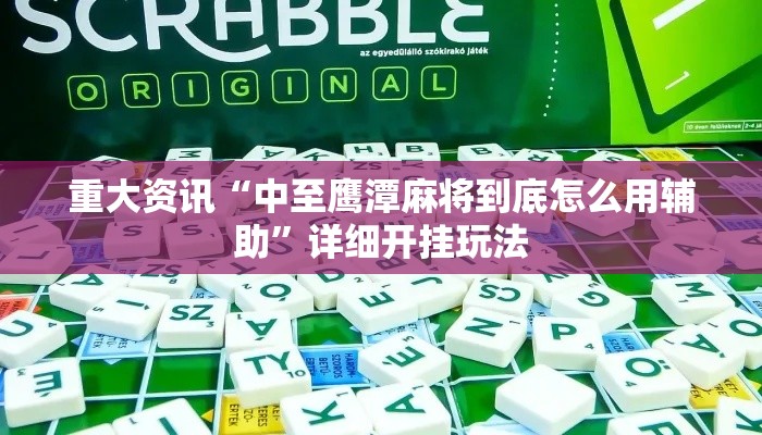 重大资讯“中至鹰潭麻将到底怎么用辅助”详细开挂玩法
