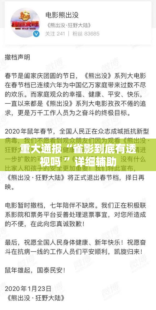 重大通报“雀影到底有透视吗 ”详细辅助