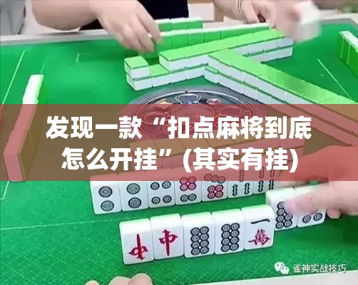 发现一款“扣点麻将到底怎么开挂”(其实有挂)