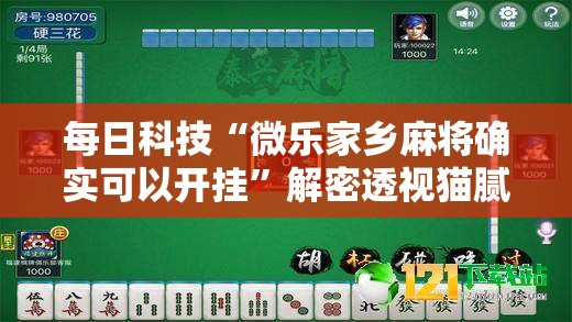 每日科技“微乐家乡麻将确实可以开挂”解密透视猫腻