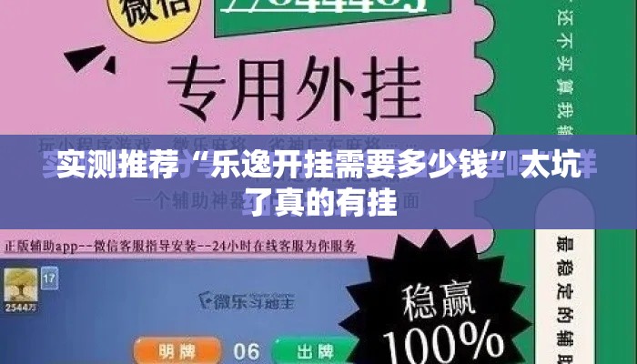 实测推荐“乐逸开挂需要多少钱”太坑了真的有挂