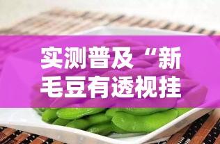 实测普及“新毛豆有透视挂吗”开挂教程!