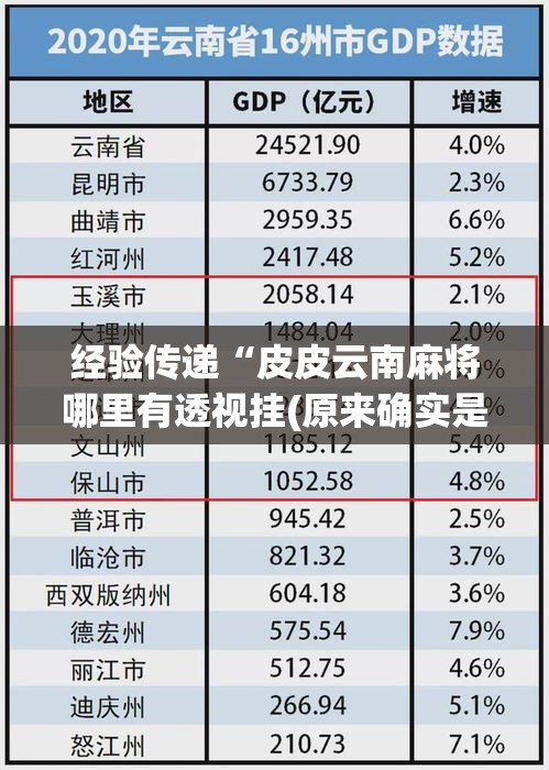 经验传递“皮皮云南麻将哪里有透视挂(原来确实是有挂)
