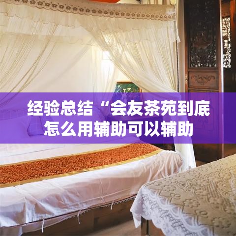 经验总结“会友茶苑到底怎么用辅助可以辅助 经验总结“会友茶苑到底怎么用辅助可以辅助