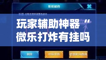 玩家辅助神器“微乐打炸有挂吗的确有挂”其实确实有挂
