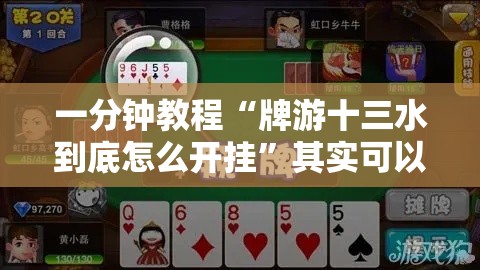 一分钟教程“牌游十三水到底怎么开挂”其实可以装挂