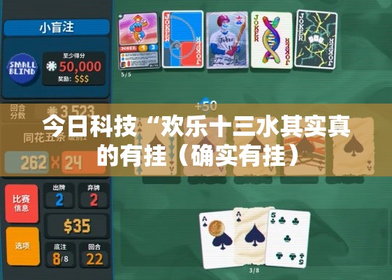 今日科技“欢乐十三水其实真的有挂（确实有挂）