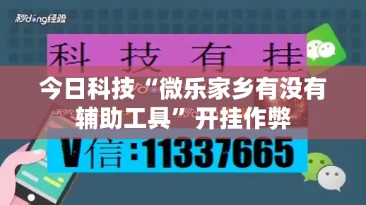 今日科技“微乐家乡有没有辅助工具”开挂作弊