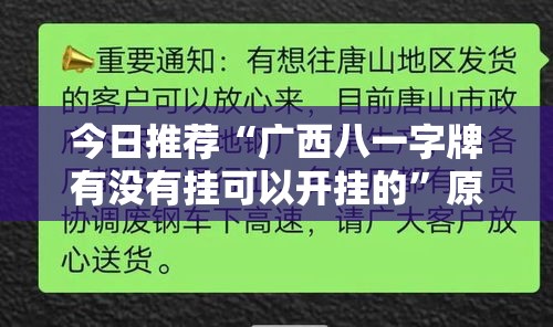 今日推荐“广西八一字牌有没有挂可以开挂的	”原来有挂