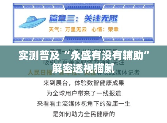 实测普及“永盛有没有辅助”解密透视猫腻