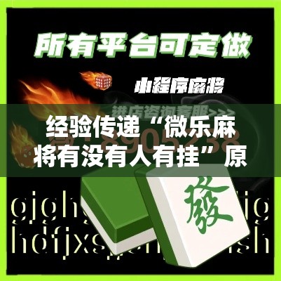 经验传递“微乐麻将有没有人有挂”原来真的有挂