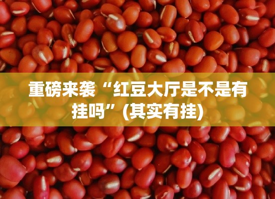 重磅来袭“红豆大厅是不是有挂吗”(其实有挂)