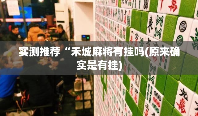 实测推荐“禾城麻将有挂吗(原来确实是有挂)