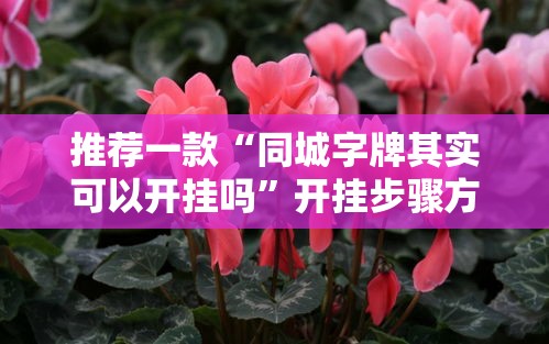 推荐一款“同城字牌其实可以开挂吗”开挂步骤方法