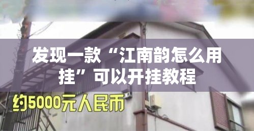 发现一款“江南韵怎么用挂”可以开挂教程