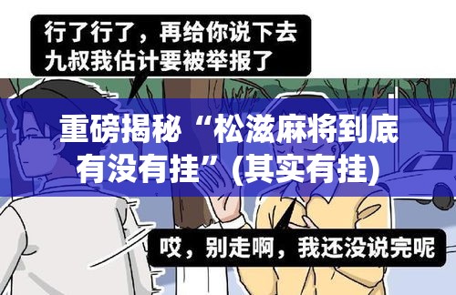 重磅揭秘“松滋麻将到底有没有挂”(其实有挂)