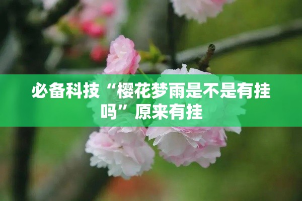 必备科技“樱花梦雨是不是有挂吗	”原来有挂