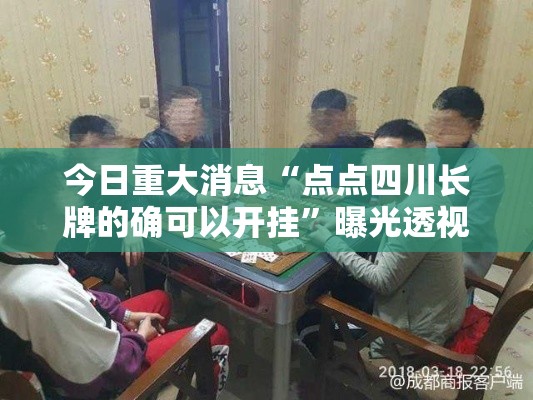 今日重大消息“点点四川长牌的确可以开挂”曝光透视猫腻