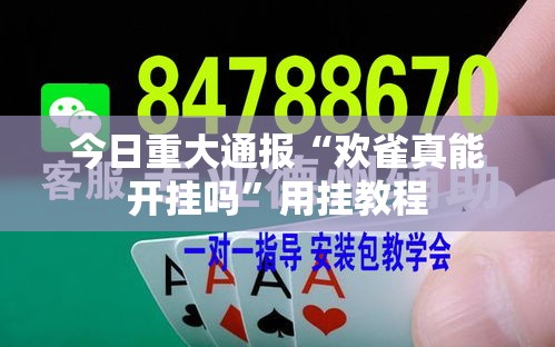 今日重大通报“欢雀真能开挂吗	”用挂教程