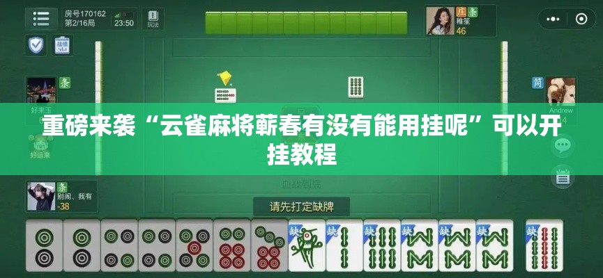 重磅来袭“云雀麻将蕲春有没有能用挂呢”可以开挂教程