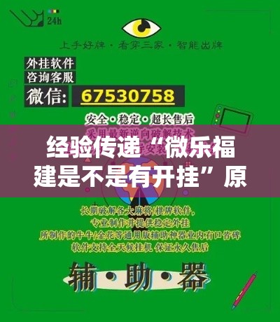 经验传递“微乐福建是不是有开挂”原来真的有挂