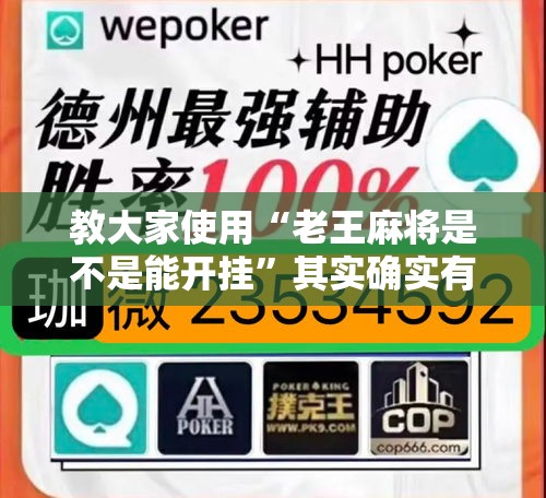 教大家使用“老王麻将是不是能开挂”其实确实有挂