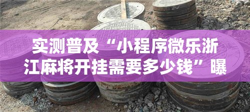 实测普及“小程序微乐浙江麻将开挂需要多少钱”曝光透视猫腻