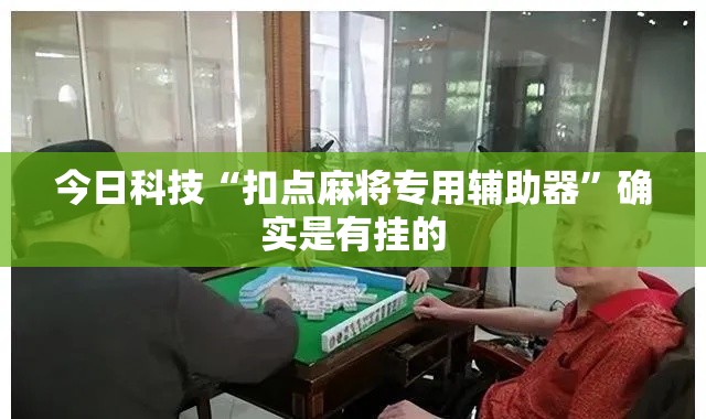 今日科技“扣点麻将专用辅助器”确实是有挂的
