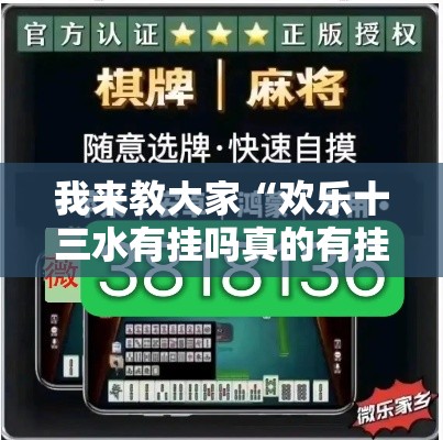 我来教大家“欢乐十三水有挂吗真的有挂”开挂方法