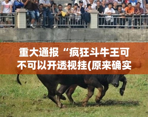 重大通报“疯狂斗牛王可不可以开透视挂(原来确实是有挂) 重大通报“疯狂斗牛王可不可以开透视挂(原来确实是有挂)