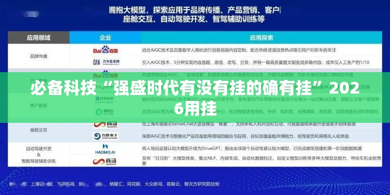 必备科技“强盛时代有没有挂的确有挂	”2026用挂