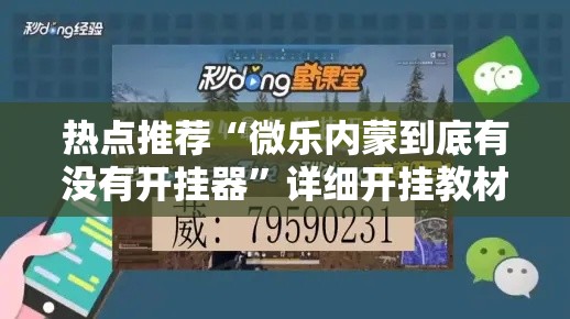 热点推荐“微乐内蒙到底有没有开挂器”详细开挂教材