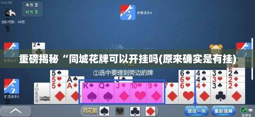 重磅揭秘“同城花牌可以开挂吗(原来确实是有挂)